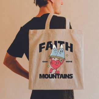 Bolso de tela algodón ecológico - La Fe mueve montañas