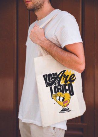 Bolso de tela algodón ecológico - You are loved